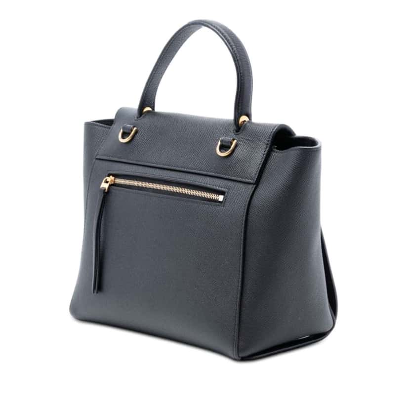 Celine Micro Grained Calfskin Belt Bag Black Leather Very good condition - Back View