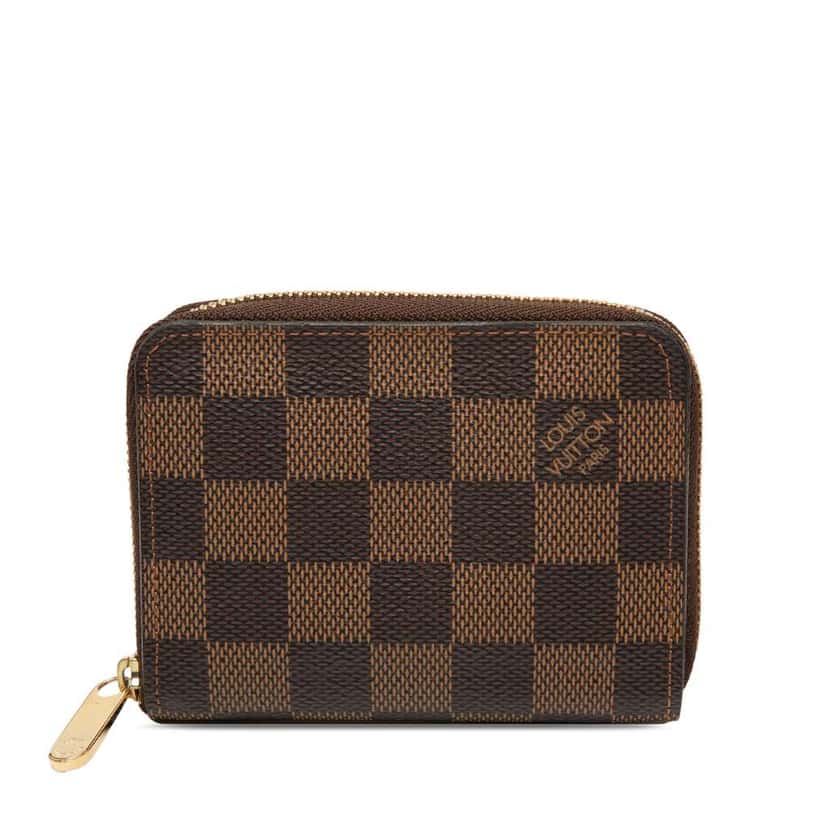 Louis Vuitton Damier Ebene Zippy Coin Purse Brown Very good condition - Front View