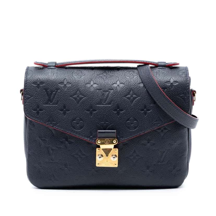 Louis Vuitton Monogram Empreinte Pochette Metis Blue Leather Very good condition - Front View
