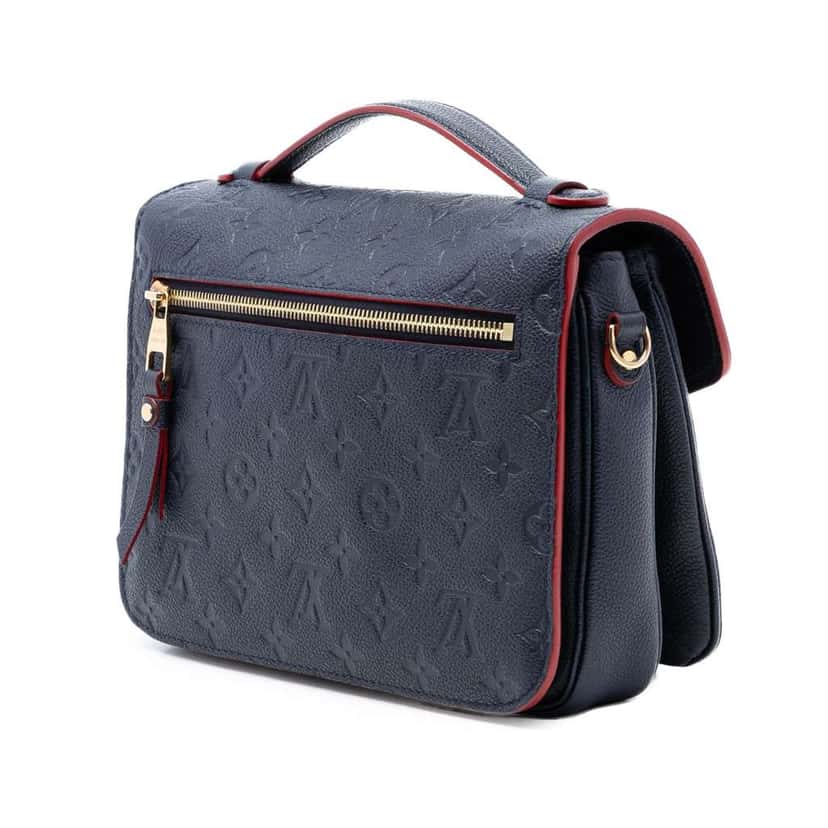 Louis Vuitton Monogram Empreinte Pochette Metis Blue Leather Very good condition - Back View