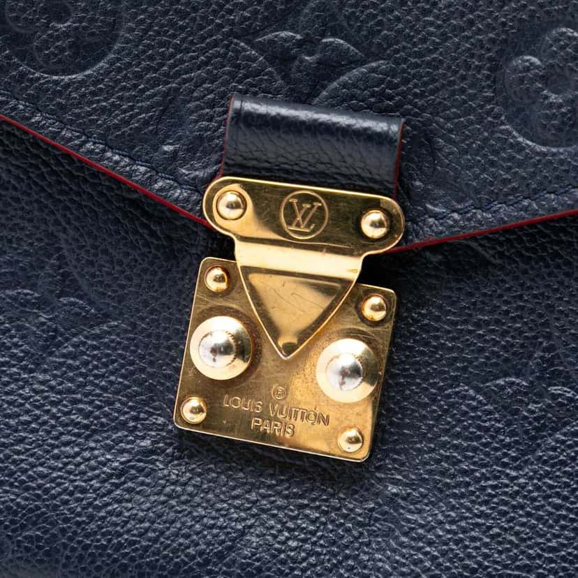 Louis Vuitton Monogram Empreinte Pochette Metis Blue Leather Very good condition - Box View