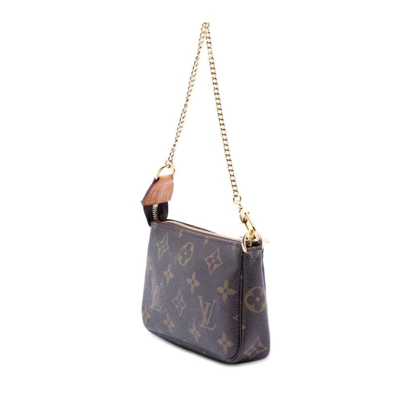 Louis Vuitton Monogram Mini Pochette Accessoires Brown Very good condition - Back View