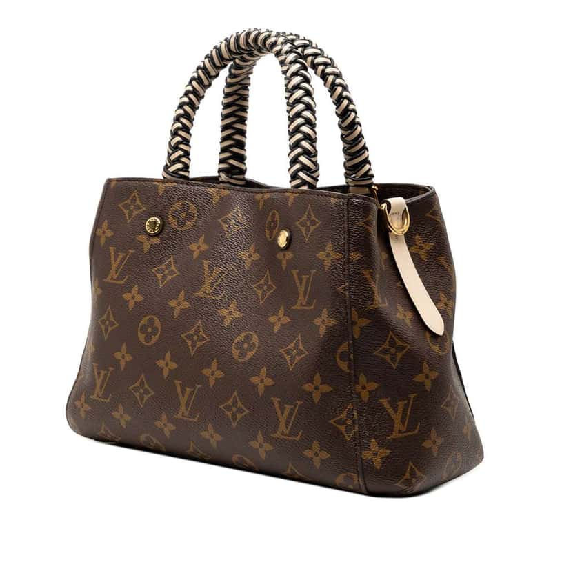 Louis Vuitton Braided Handle Monogram Montaigne BB Brown Very good condition - Back View