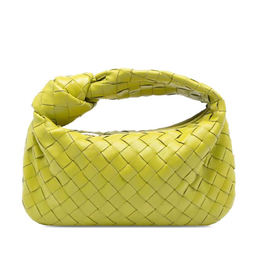 Bottega Veneta Mini Nappa Intrecciato Jodie Green Leather Very good condition - Front View