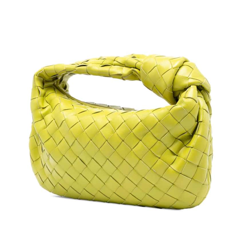 Bottega Veneta Mini Nappa Intrecciato Jodie Green Leather Very good condition - Back View