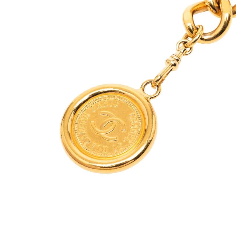 Chanel CC Medallion Chain-Link Belt Gold Metal Very good condition - Back View