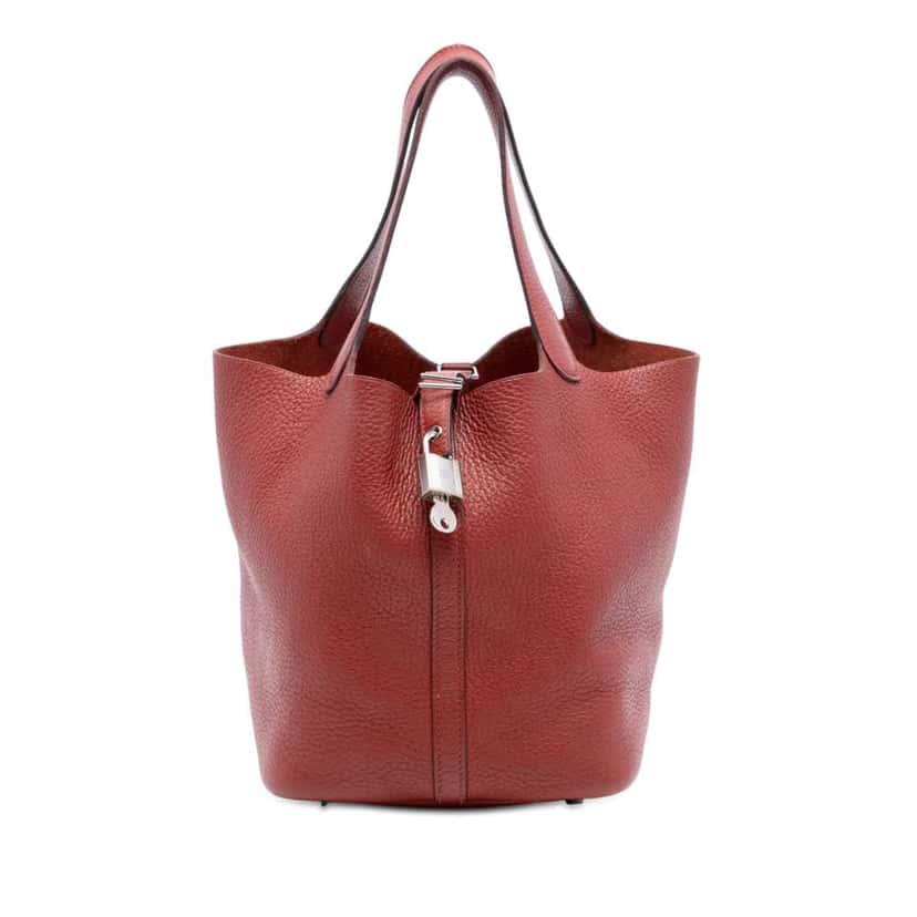 Hermès Clemence Picotin Lock 22 Red Leather Very good condition - Front View