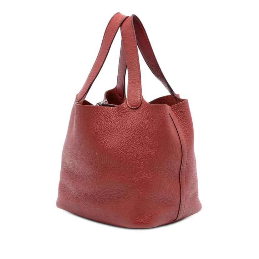 Hermès Clemence Picotin Lock 22 Red Leather Very good condition - Back View