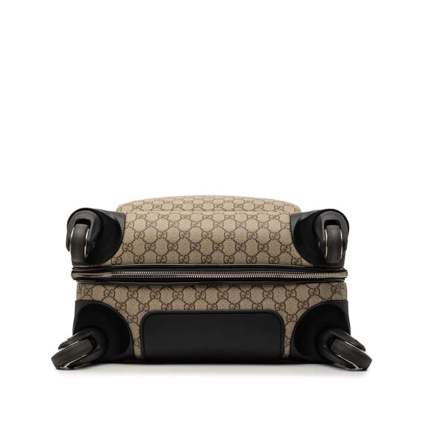 Gucci GG Supreme Carry On Rolling Suitcase Beige Canvas Very good condition - Inside View