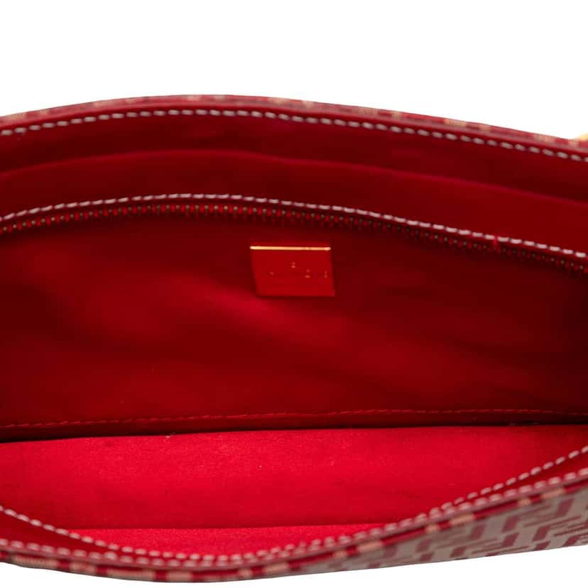 Fendi Zucchino Canvas Handbag Red Canvas Very good condition - Model View