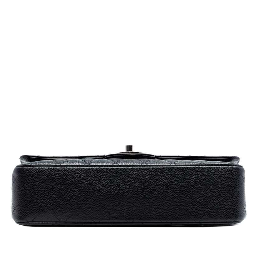 Chanel Medium Classic Caviar Double Flap Black Leather Very good condition - Inside View