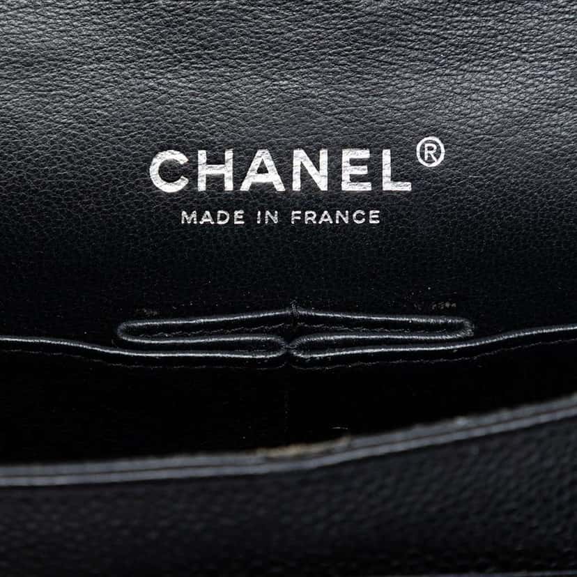 Chanel Medium Classic Caviar Double Flap Black Leather Very good condition - Box View