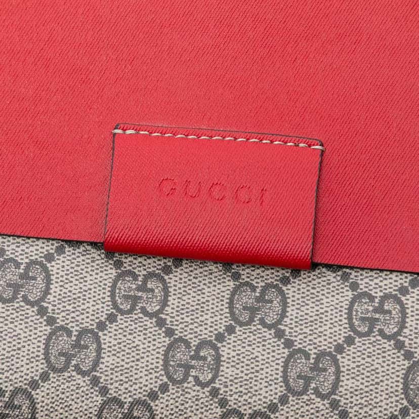Gucci GG Supreme No Longer Not Yet Clutch Beige Canvas Very good condition - Box View