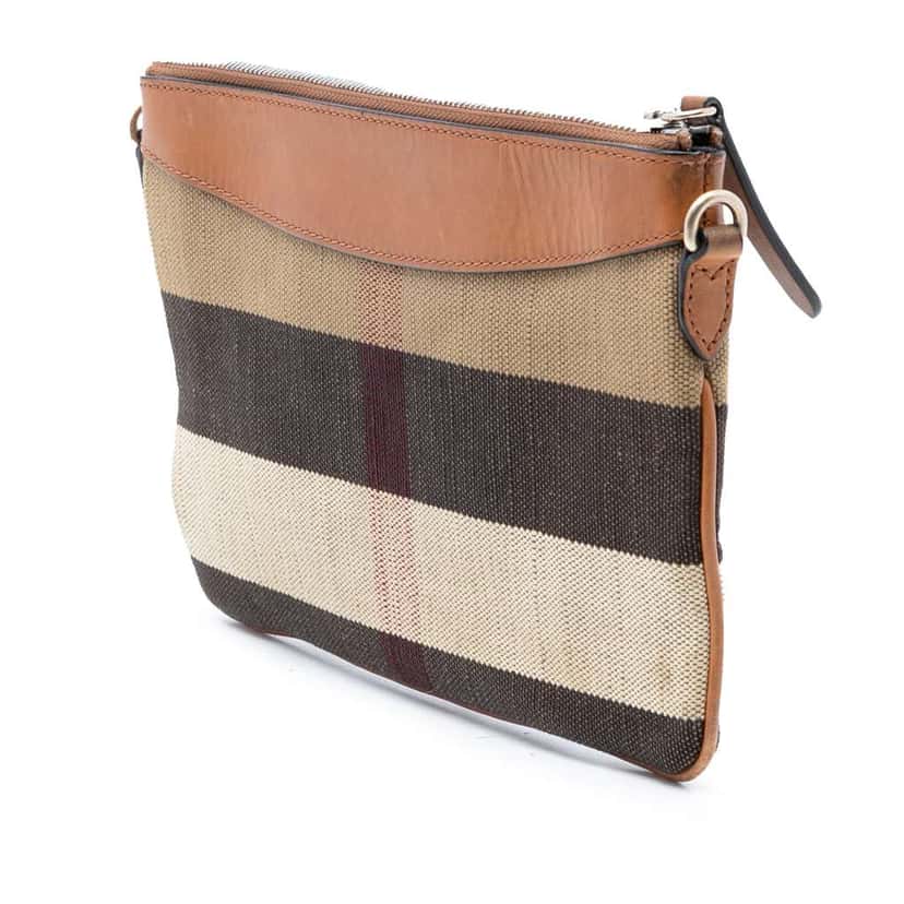 Burberry Mega Check Canvas Peyton Crossbody Brown Canvas Very good condition - Back View