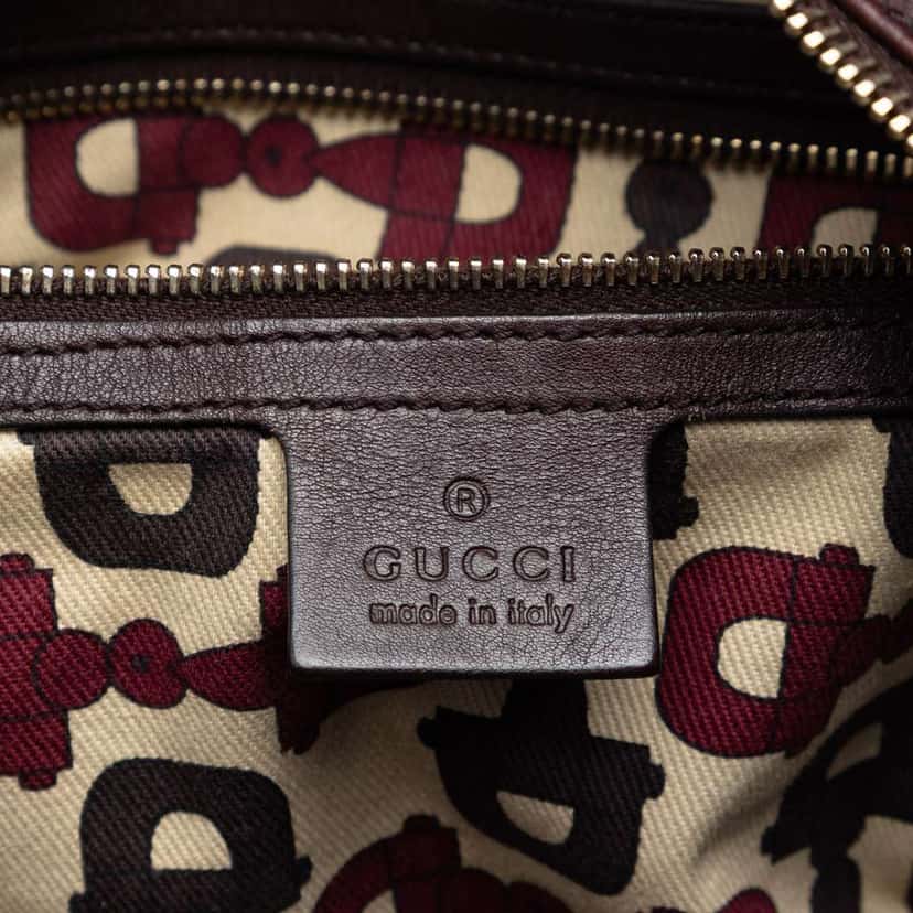 Gucci Large Guccissima Hysteria Tote Brown Leather Very good condition - Box View
