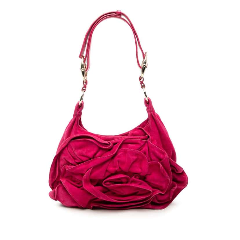 Saint Laurent Suede Nadja Rose Shoulder Bag Pink Leather Very good condition - Front View