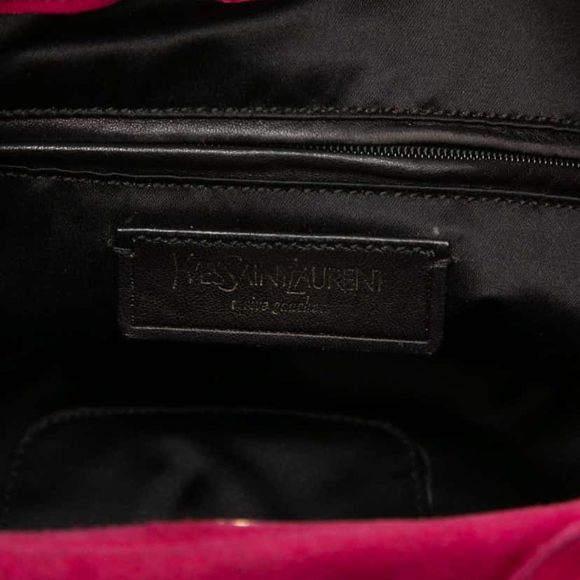 Saint Laurent Suede Nadja Rose Shoulder Bag Pink Leather Very good condition - Box View