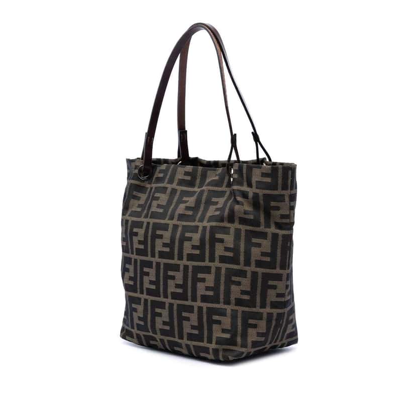 Fendi Zucca Canvas Handbag Brown Canvas Very good condition - Back View