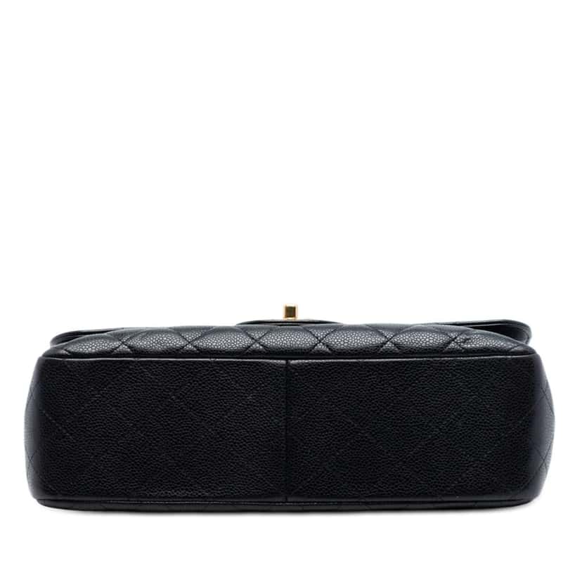 Chanel Jumbo Classic Caviar Double Flap Black Leather Very good condition - Inside View