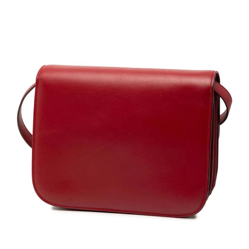 Celine Medium Calfskin Classic Box Red Leather Very good condition - Back View