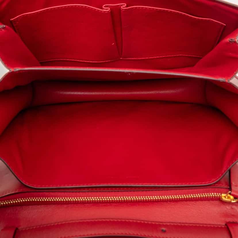 Celine Medium Calfskin Classic Box Red Leather Very good condition - Model View