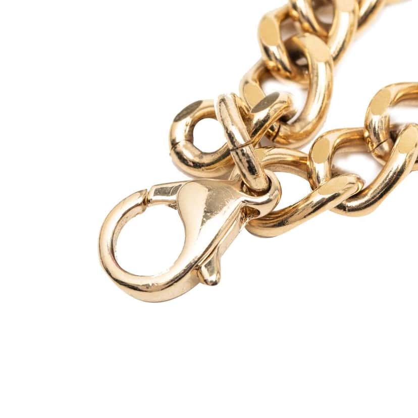 Chanel Gold Plated Strass Coco Double Chain Belt Gold Metal Very good condition - Inside View