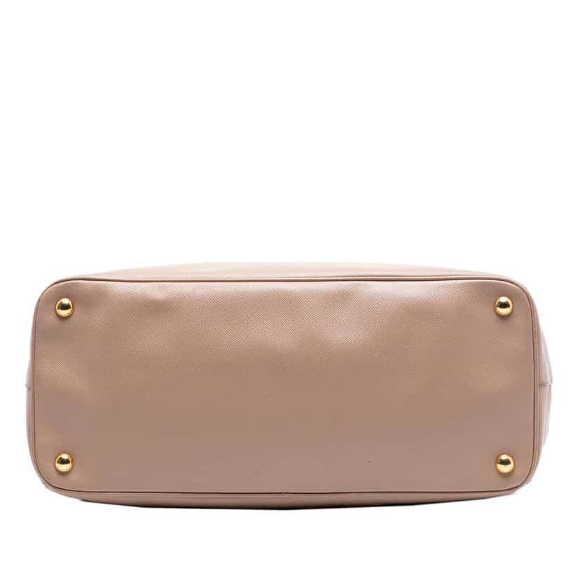 Prada Large Saffiano Lux Galleria Double Zip Tote Brown Leather Very good condition - Inside View