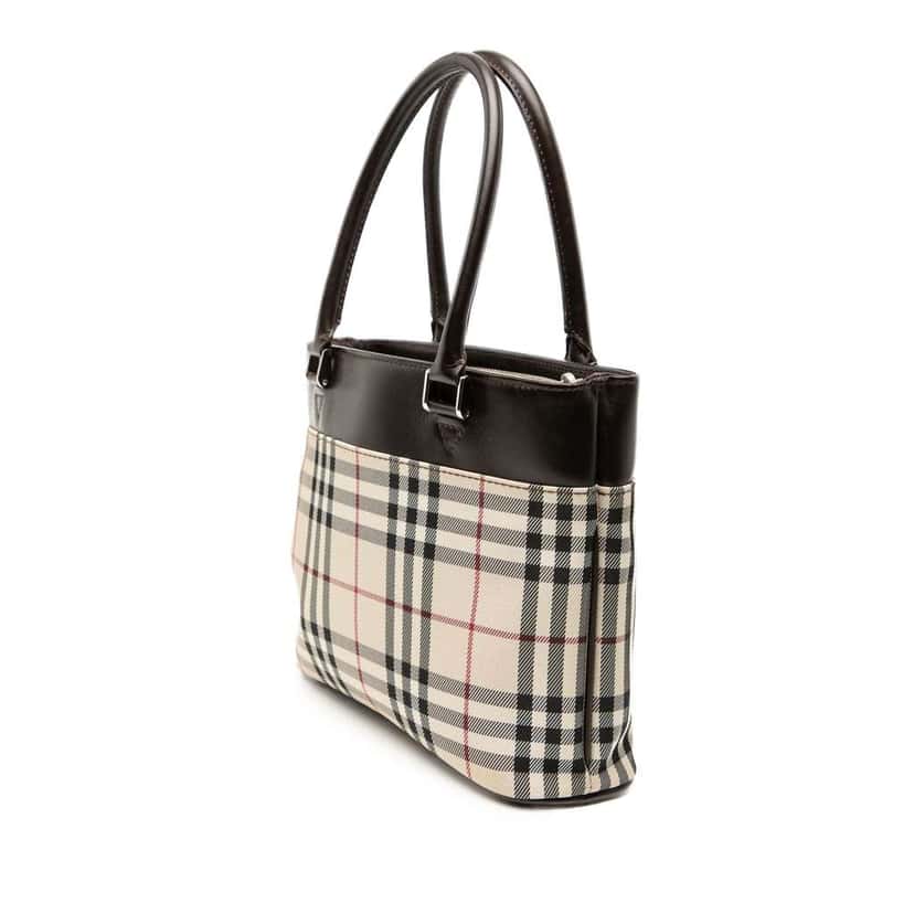 Burberry House Check Canvas Tote Beige Canvas Very good condition - Back View
