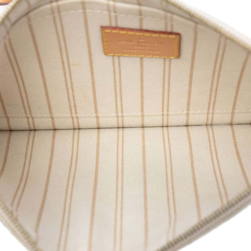 Louis Vuitton Damier Azur Neverfull MM Pouch White Very good condition - Model View
