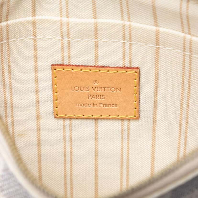 Louis Vuitton Damier Azur Neverfull MM Pouch White Very good condition - Box View