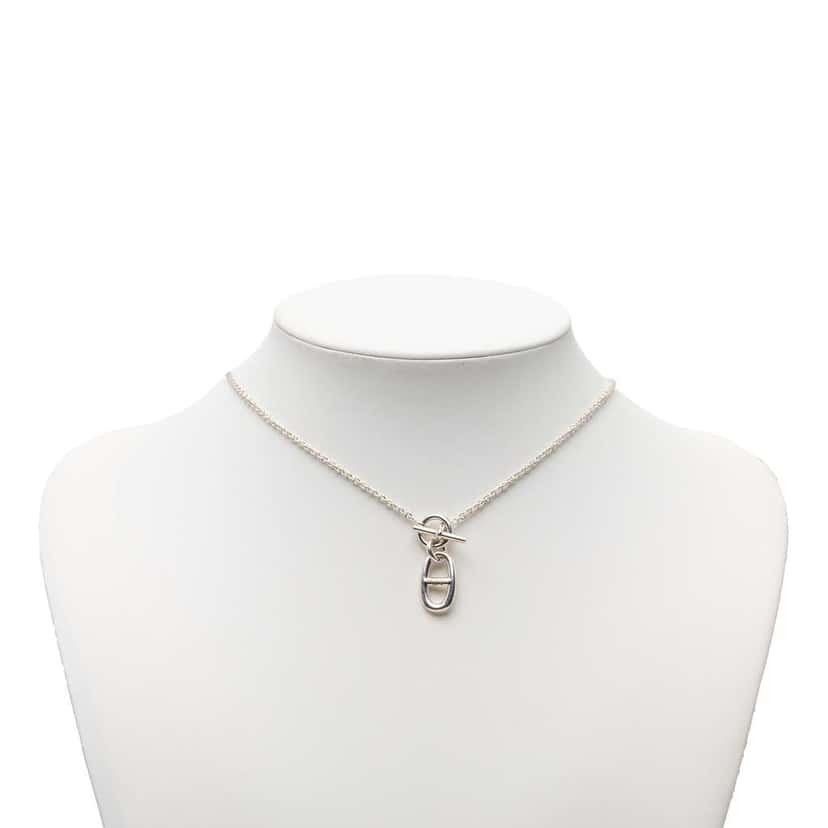 Hermès Sterling Silver Chaine d Ancre Pendant Necklace Silver Silver Very good condition - Box View