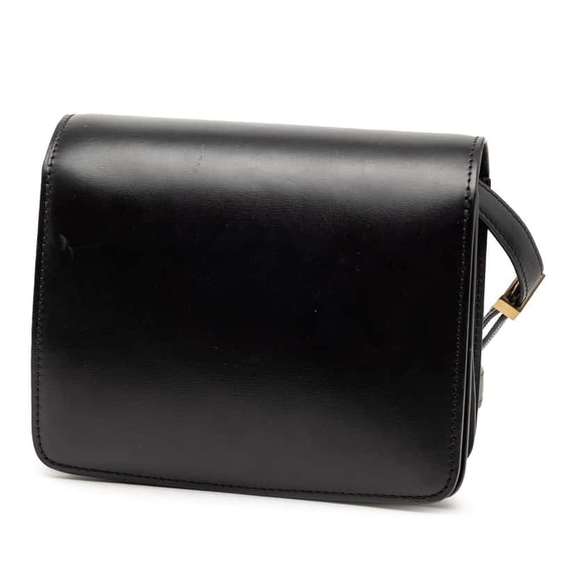 Celine Small Calfskin Classic Box Black Leather Very good condition - Back View