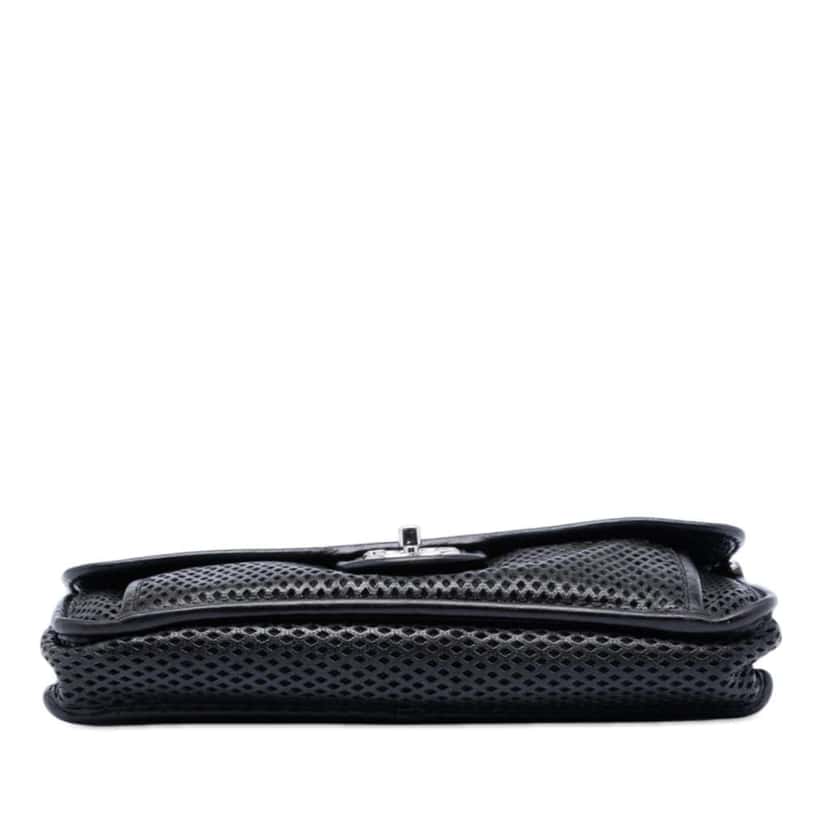 Chanel Medium Perforated Lambskin Up In The Air Flap Black Leather Very good condition - Inside View