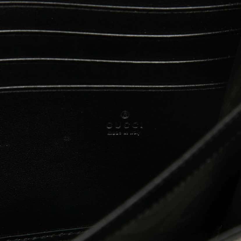 Gucci GG Marmont Matelasse Leather Aria Wallet On Chain Black Leather Very good condition - Box View
