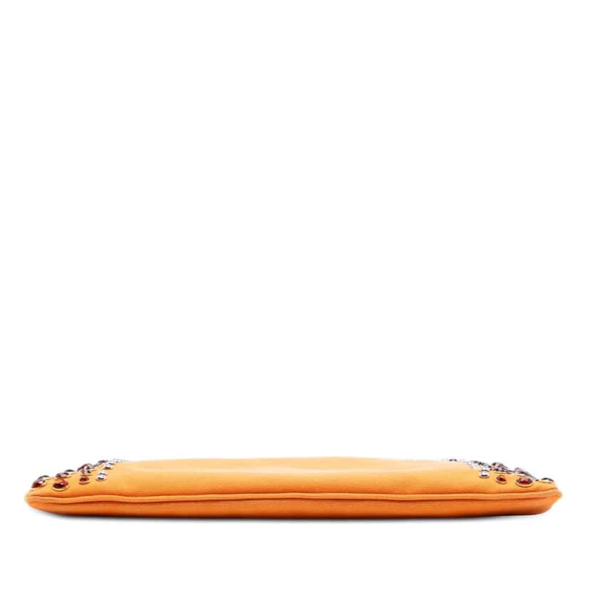 Prada Canvas Canapa Bijoux Clutch Orange Canvas Very good condition - Inside View