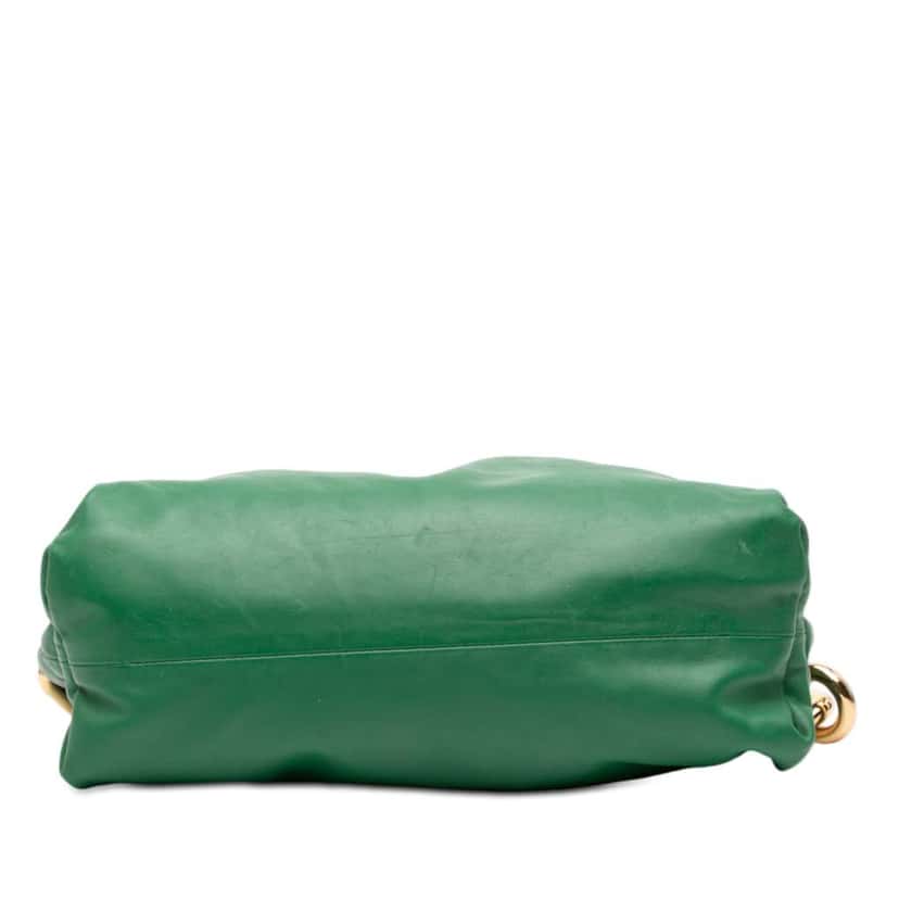 Bottega Veneta Lambskin Chain Pouch Green Leather Very good condition - Inside View