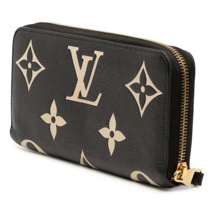 Louis Vuitton Monogram Empreinte Giant Bicolor Zippy Long Wallet Black Leather Very good condition - Back View
