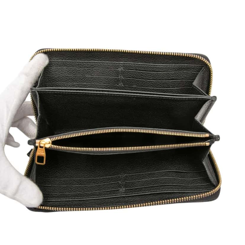 Louis Vuitton Monogram Empreinte Giant Bicolor Zippy Long Wallet Black Leather Very good condition - Model View