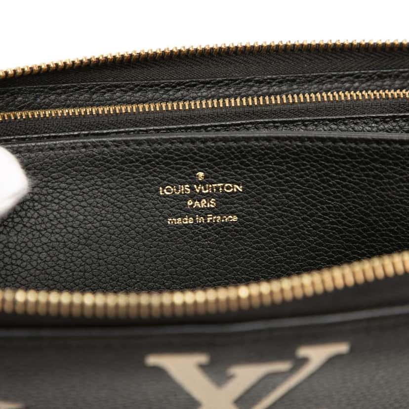 Louis Vuitton Monogram Empreinte Giant Bicolor Zippy Long Wallet Black Leather Very good condition - Box View