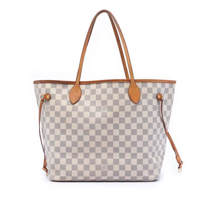 Louis Vuitton Damier Azur Neverfull MM White Very good condition - Front View