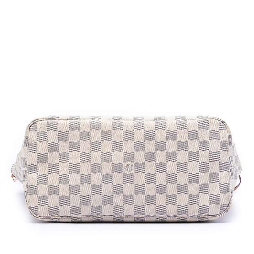 Louis Vuitton Damier Azur Neverfull MM White Very good condition - Inside View