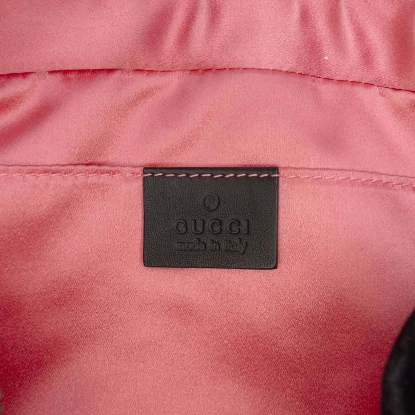 Gucci Small GG Marmont Matelasse Velvet Crossbody Black Velvet Very good condition - Box View