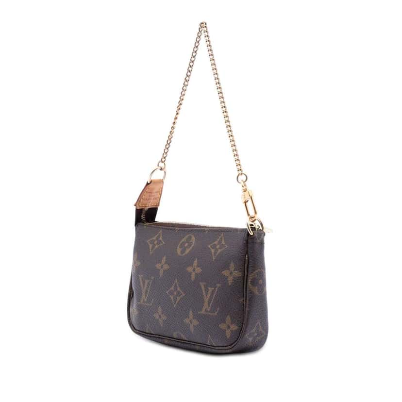 Louis Vuitton Monogram Mini Pochette Accessoires Brown Very good condition - Back View