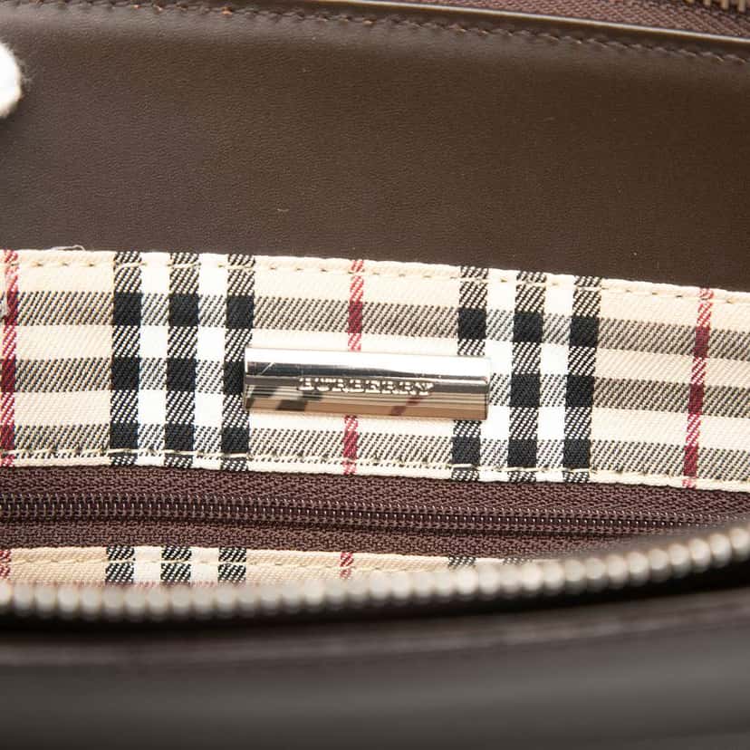 Burberry Leather Tote Brown Leather Very good condition - Box View