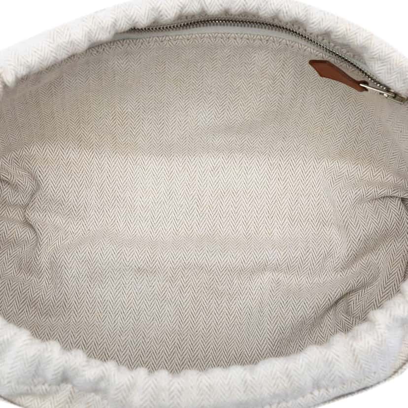 Hermès Canvas and Barenia Fourbi Pouch 25 Brown Canvas Very good condition - Model View