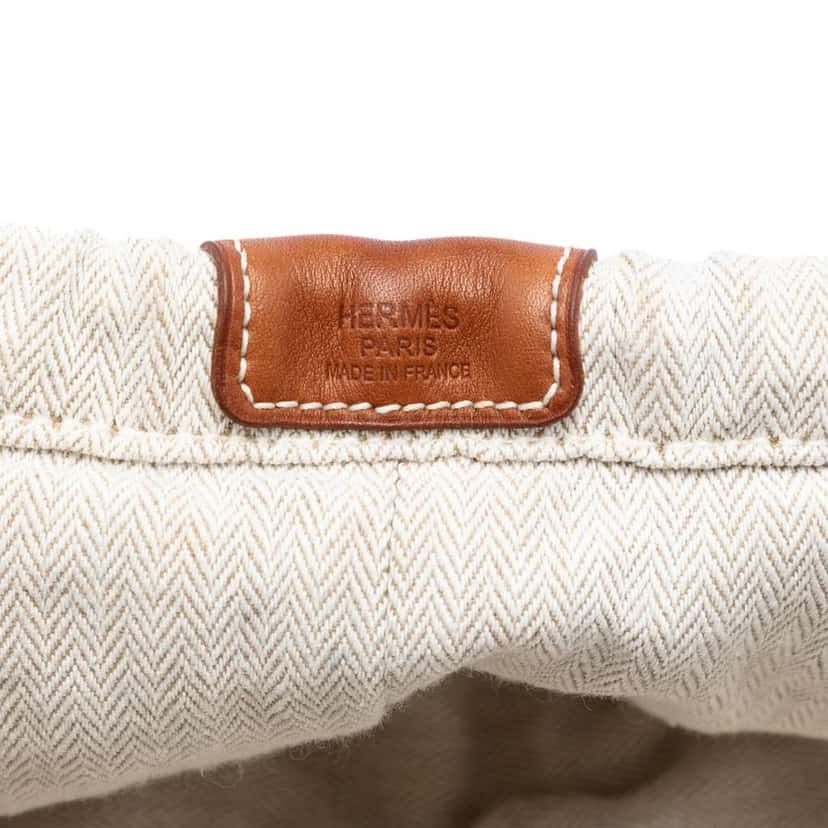 Hermès Canvas and Barenia Fourbi Pouch 25 Brown Canvas Very good condition - Box View
