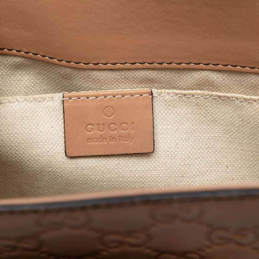 Gucci Small Guccissima Emily Shoulder Bag Beige Leather Good condition - Box View