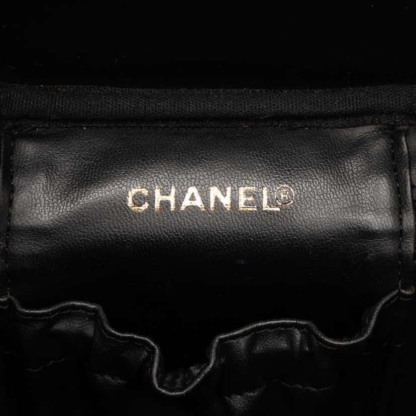 Chanel CC Caviar Vanity Bag Black Leather Very good condition - Box View