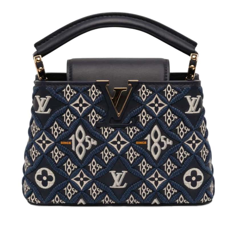Louis Vuitton Monogram Since 1854 Capucines BB Blue Leather Very good condition - Front View