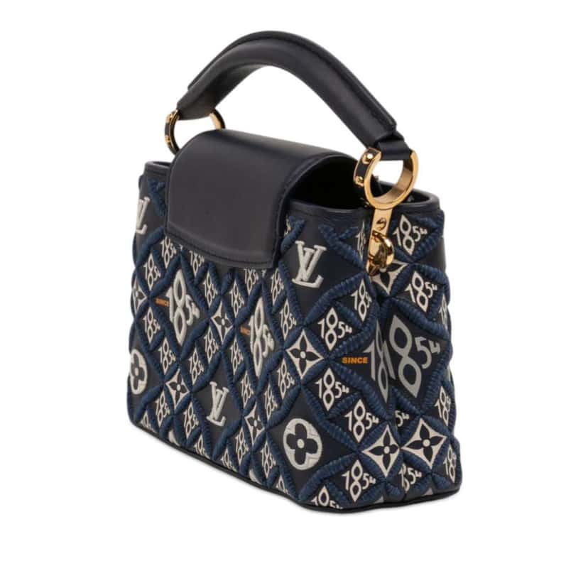 Louis Vuitton Monogram Since 1854 Capucines BB Blue Leather Very good condition - Back View
